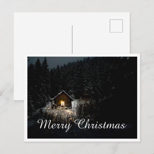 Kerstgroeten met Witch House Briefkaart (Voorkant / Achterkant)
