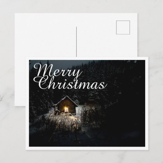 Kerstgroeten met Witch House Briefkaart (Voorkant / Achterkant)
