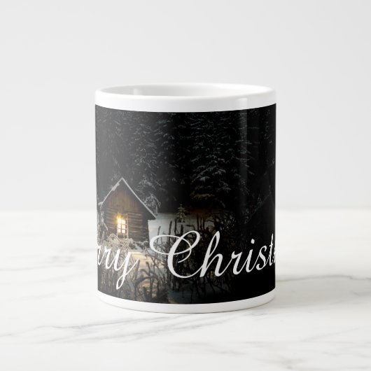 Kerstgroeten met Witch House Grote Koffiekop (Voorkant)