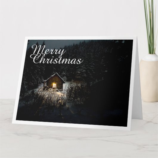 Kerstgroeten met Witch House Kaart (Voorkant)