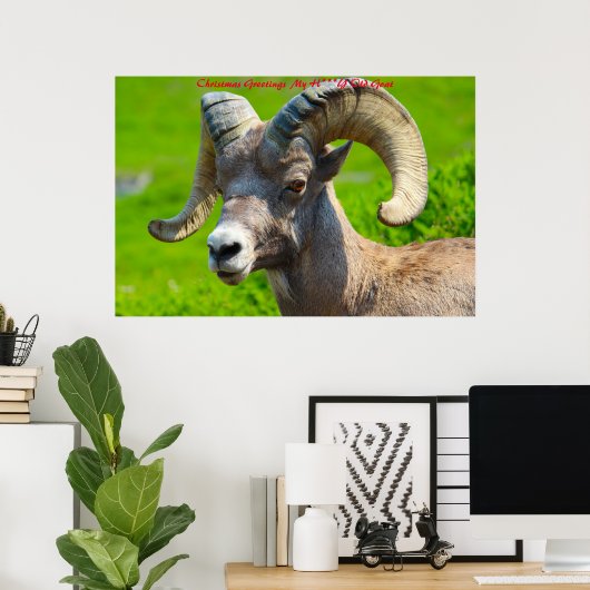 Kerstgroeten Mijn honinggeit Poster (Thuiskantoor)