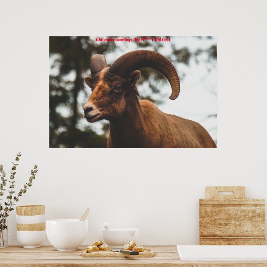 Kerstgroeten Mijn honinggeit Poster (Keuken)