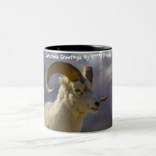 Kerstgroeten Mijn honingvriend Tweekleurige Koffiemok
