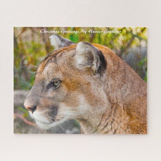 Kerstgroeten Mijn Hunter Gatherer Jigzaag Puzz Legpuzzel (Horizontaal)