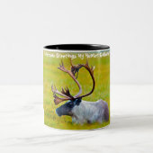 Kerstgroeten, mijn Hunter Gatherer Tweekleurige Koffiemok (Center)