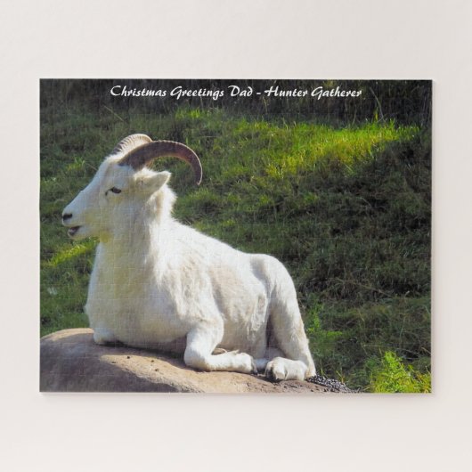 Kerstgroeten, mijn jager Gatherer Legpuzzel (Horizontaal)