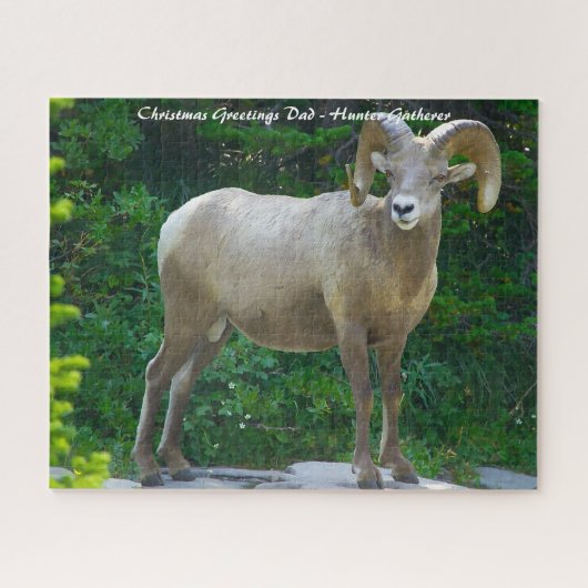 Kerstgroeten, mijn jager Gatherer Legpuzzel (Horizontaal)