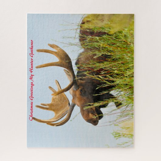 Kerstgroeten, mijn jager Gatherer Legpuzzel (Verticaal)