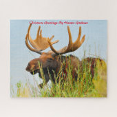 Kerstgroeten, mijn jager Gatherer Legpuzzel (Horizontaal)
