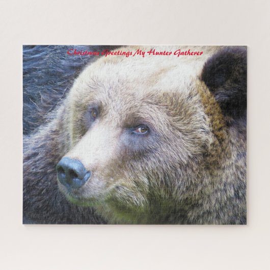 Kerstgroeten, mijn jager Gatherer Legpuzzel (Horizontaal)