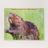 Kerstgroeten, mijn jager Gatherer Legpuzzel (Horizontaal)