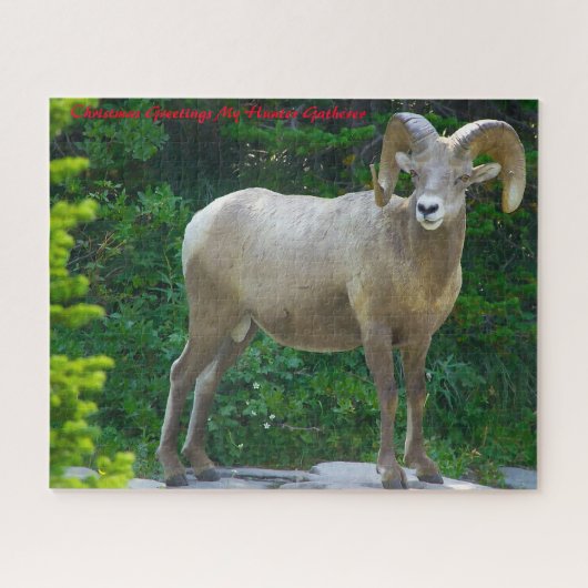 Kerstgroeten, mijn jager Gatherer Legpuzzel (Horizontaal)