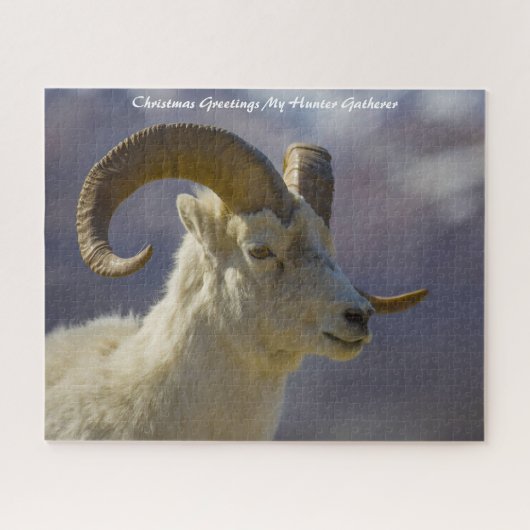 Kerstgroeten, mijn jager Gatherer Legpuzzel (Horizontaal)