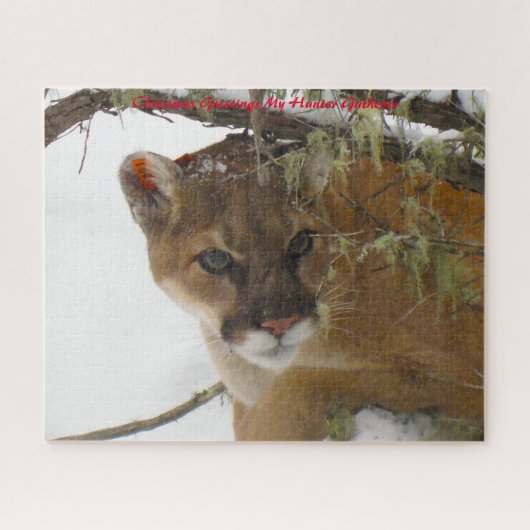 Kerstgroeten, mijn jager Gatherer Legpuzzel (Horizontaal)