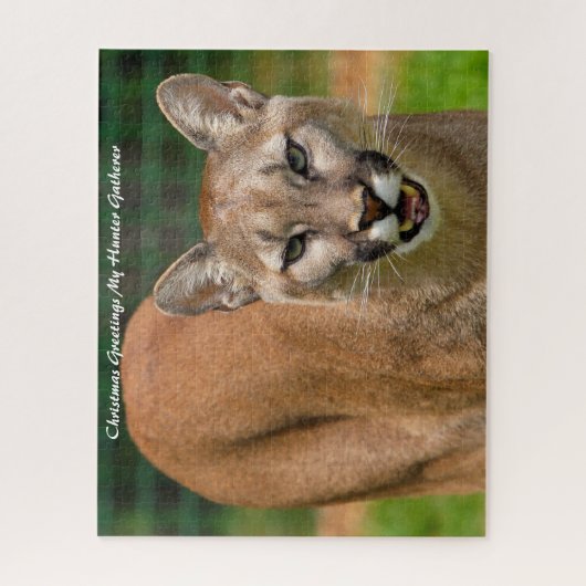 Kerstgroeten, mijn jager Gatherer Legpuzzel (Verticaal)