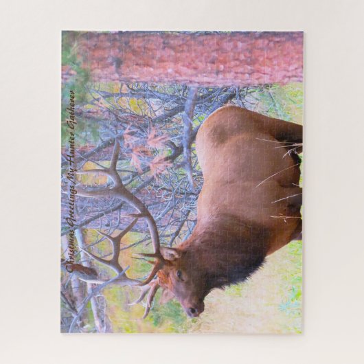 Kerstgroeten, mijn jager Gatherer Legpuzzel (Verticaal)