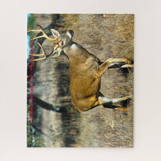 Kerstgroeten, mijn jager Gatherer Legpuzzel (Verticaal)