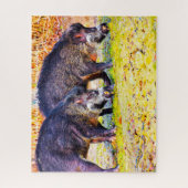 Kerstgroeten, mijn jager Gatherer Legpuzzel (Verticaal)