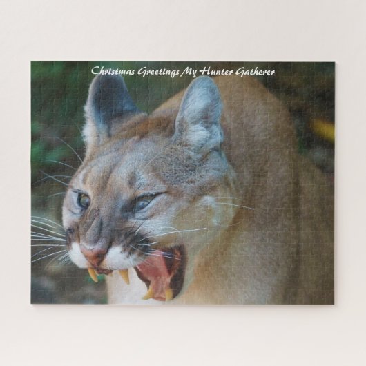 Kerstgroeten, mijn jager Gatherer Legpuzzel (Horizontaal)