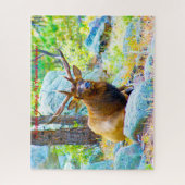 Kerstgroeten, mijn jager Gatherer Legpuzzel (Verticaal)