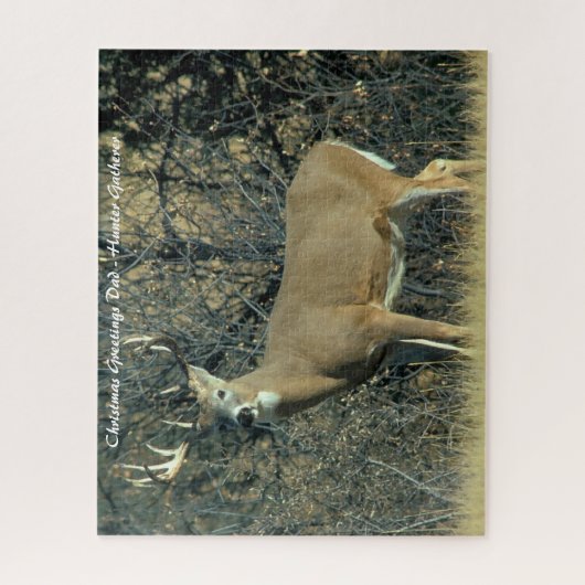 Kerstgroeten, mijn jager Gatherer Legpuzzel (Verticaal)