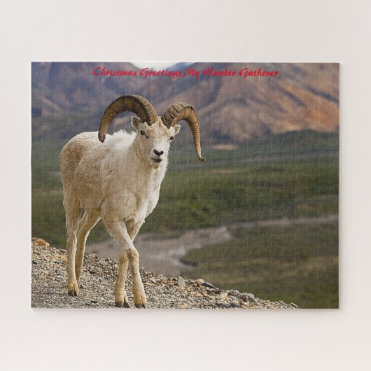 Kerstgroeten, mijn jager Gatherer Legpuzzel (Horizontaal)