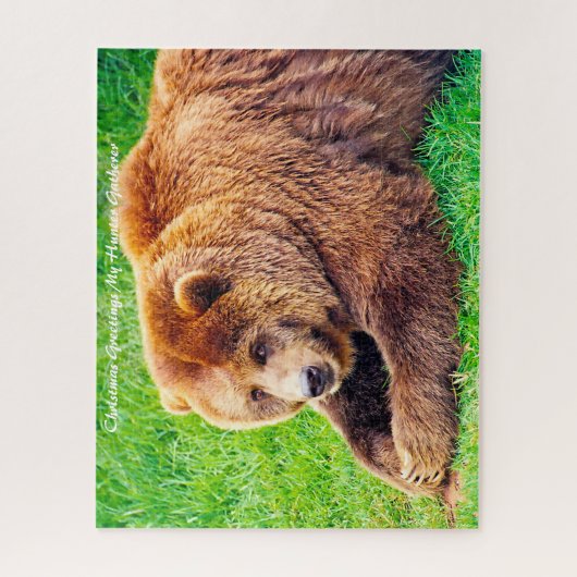 Kerstgroeten, mijn jager Gatherer Legpuzzel (Verticaal)