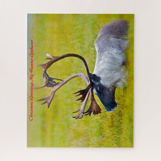 Kerstgroeten, mijn jager Gatherer Legpuzzel (Verticaal)