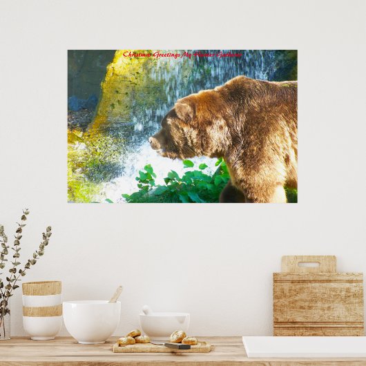 Kerstgroeten, mijn jager Gatherer Poster (Keuken)