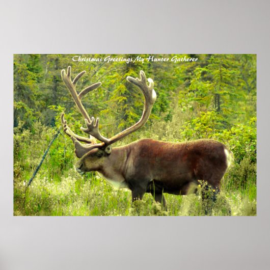 Kerstgroeten, mijn jager Gatherer Poster (Voorkant)
