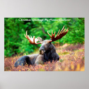 Kerstgroeten, mijn jager Gatherer Poster