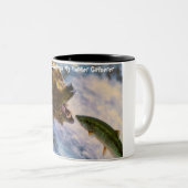 Kerstgroeten, mijn jager Gatherer Tweekleurige Koffiemok (Voorkant rechts)