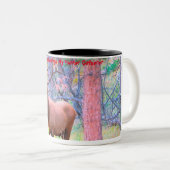 Kerstgroeten, mijn jager Gatherer Tweekleurige Koffiemok (Voorkant rechts)