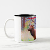 Kerstgroeten, mijn jager Gatherer Tweekleurige Koffiemok (Links)