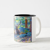 Kerstgroeten, mijn jager Gatherer Tweekleurige Koffiemok (Voorkant rechts)