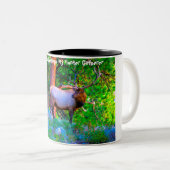 Kerstgroeten, mijn jager Gatherer Tweekleurige Koffiemok (Voorkant rechts)