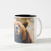 Kerstgroeten, mijn jager Gatherer Tweekleurige Koffiemok (Voorkant rechts)