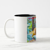 Kerstgroeten, mijn jager Gatherer Tweekleurige Koffiemok (Links)