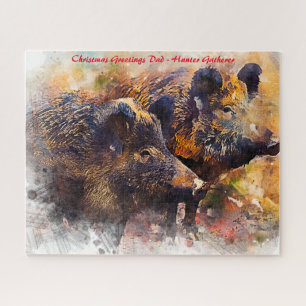 Kerstgroeten Mijn Jager Verzamelaar Legpuzzel