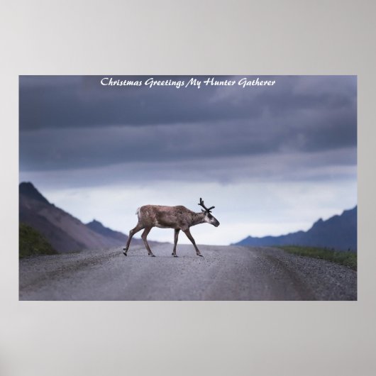 Kerstgroeten Mijn Jager Verzamelaar Poster (Voorkant)
