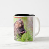 Kerstgroeten Mijn kleine bever Tweekleurige Koffiemok (Voorkant rechts)