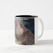 Kerstgroeten Mijn kleine bever Tweekleurige Koffiemok (Voorkant rechts)