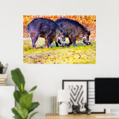 Kerstgroeten Mijn oude Boar Poster (Thuiskantoor)