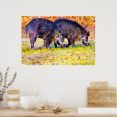 Kerstgroeten Mijn oude Boar Poster (Keuken)