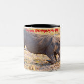 Kerstgroeten Mijn oude Boar Tweekleurige Koffiemok (Center)