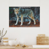 Kerstgroeten  Mijn Oude Coyote Poster (Keuken)