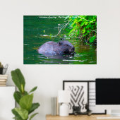 Kerstgroeten, mijn rivierrat poster (Thuiskantoor)