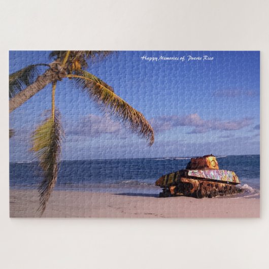 Kerstgroeten Militaire Oorlog Tank Puerto Rico Legpuzzel (Horizontaal)
