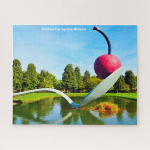 Kerstgroeten Minnesota. Jigzaag Puzzle Legpuzzel