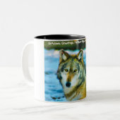 Kerstgroeten "My Partner", "Alpha Male", Tweekleurige Koffiemok (Voorkant links)